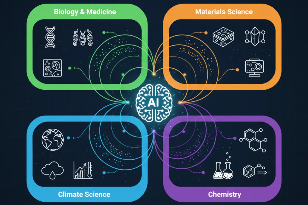 Übersicht der KI-Anwendungen in verschiedenen Wissenschaftsbereichen
